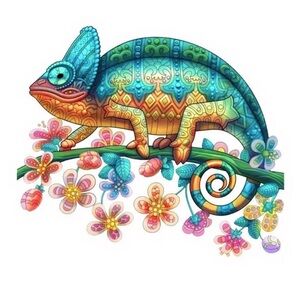 Colorful Chameleon Puzzle
